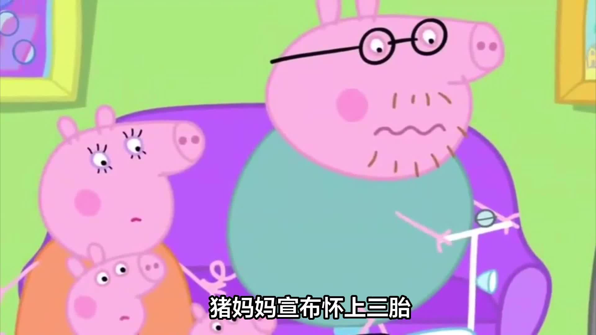《小猪佩奇》妈妈生三胎了 是个女儿
